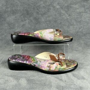 Image All Over Print Slide Sandals Women’s 9.5 Impressionist Garden Slip On